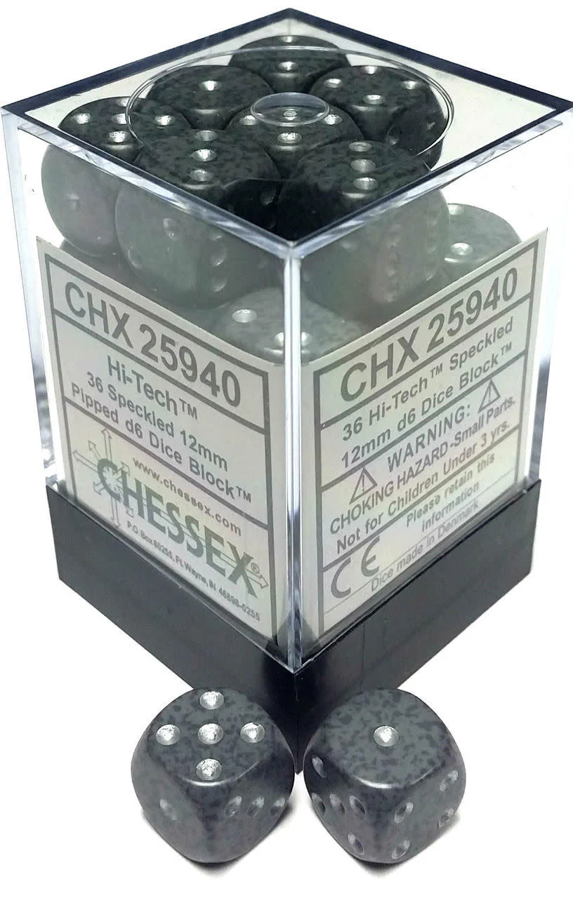 Chessex: Speckled Hi-Tech Set of 36 d6 Dice