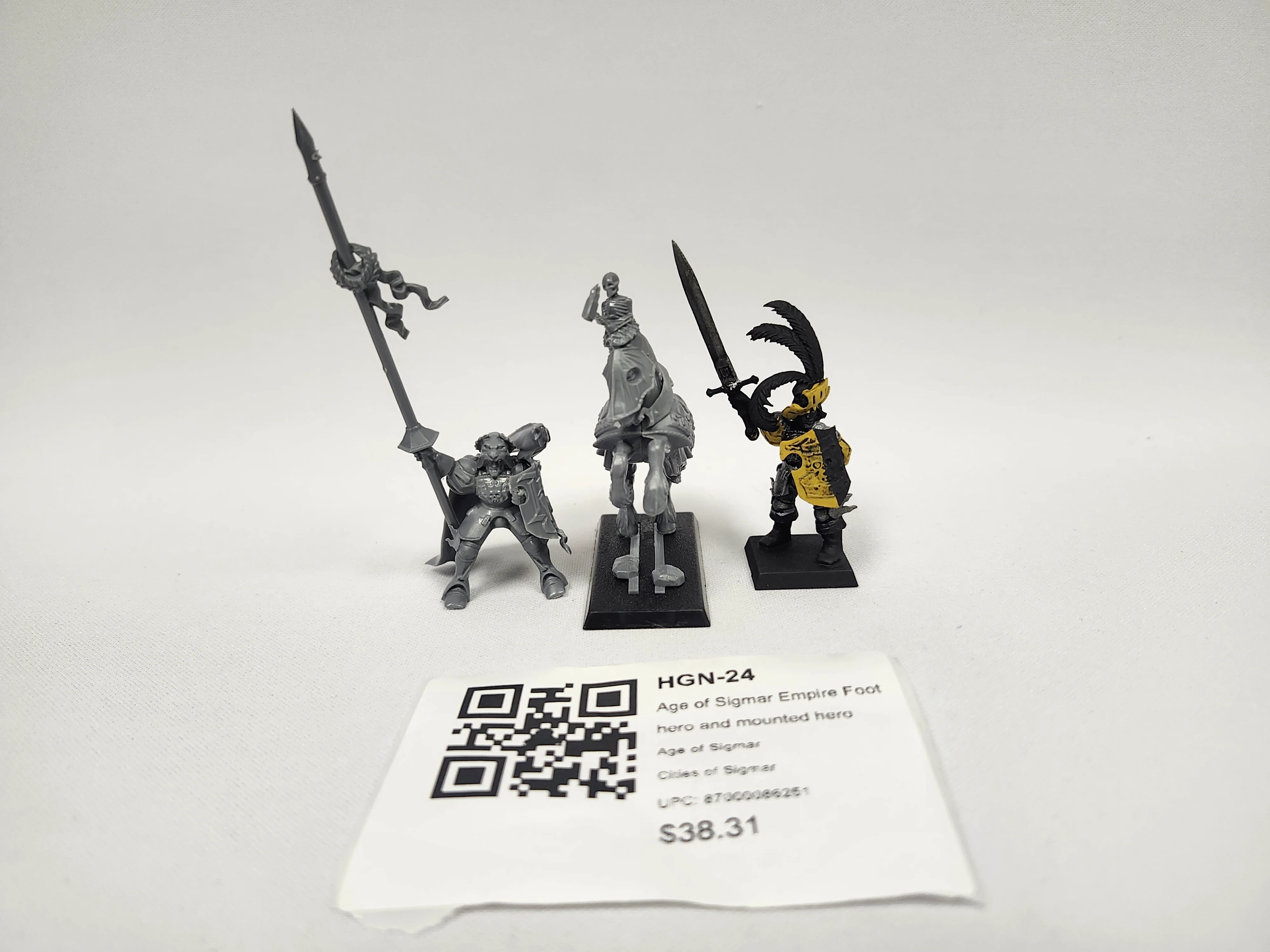 Age of Sigmar Empire Foot hero and mounted hero HGN-24