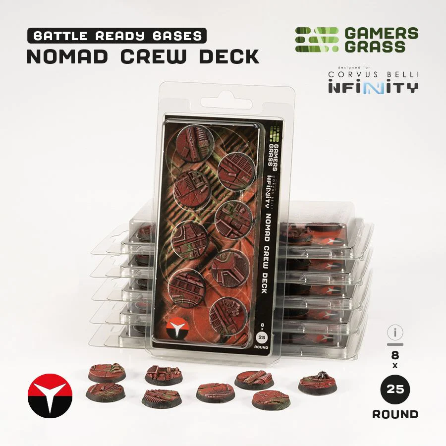 Gamers Grass: Nomad Crew Deck - Round 25mm (8x)
