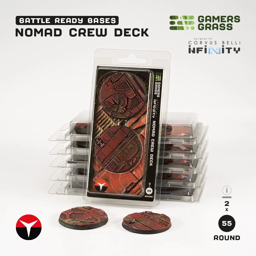 Gamers Grass: Nomad Crew Deck - Round 55mm (2x)