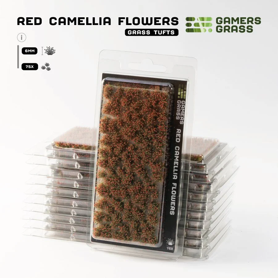Gamers Grass: Red Camellia Flowers